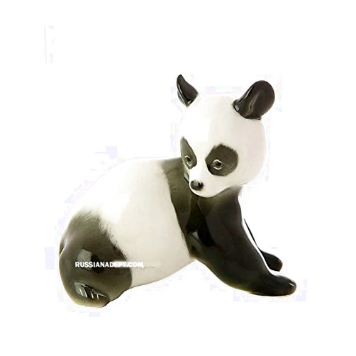 RussianAdept.com Sculpture Bear cub Panda, Imperial Porcelain Plant