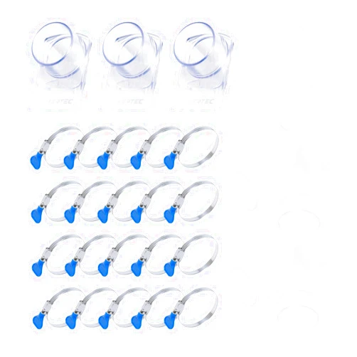 POWERTEC 2-1/2 Inch Dust Collection Fittings Kit with Clear Connectors, Blast Gates and Stainless Steel Hose Clamps for 3 Machine Setup, Dust Collection System for Dust Collection Hose (70374)