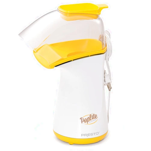 Presto Poplite Hot Air Popcorn Popper, 18 Cups, Yellow