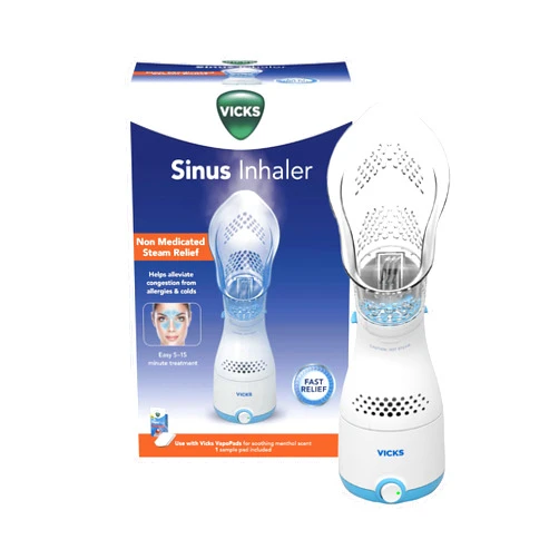 Vicks Personal Sinus Steam Inhaler, Fast, Targeted Relief for Allergies, Sinus, Cough and Congestion. Use with Vicks VapoPads for Extra Soothing Comfort