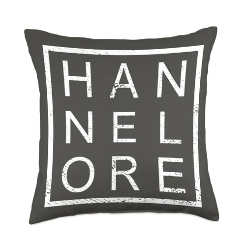 CQ First Name Hannelore Design for Women and Men Hannelore Personalized, Hannelore Name, Girl Woman Hannelore Throw Pillow