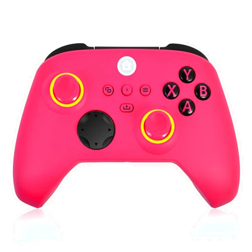 HaeBorl Xbox One Controller, RGB LED Light 2.4GHz Wireless Controller Compatible with Xbox One X/S Xbox Series X/S with 3.5mm Audio Headphone Jack & 800mAh Rechargeable Built-in Battery, Deep Pink