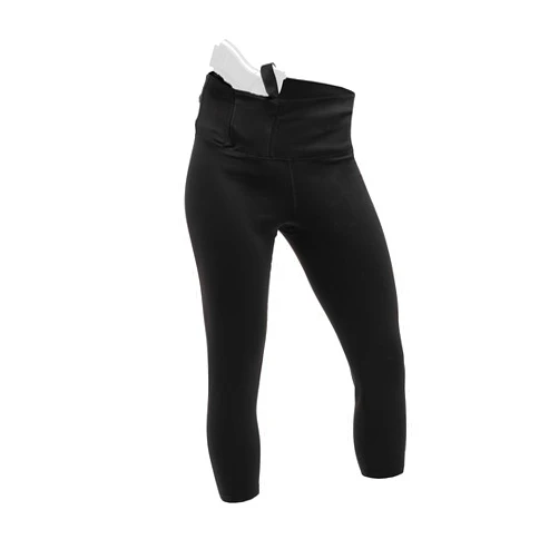 ConcealmentClothes Women's Concealed Carry Shorts and CCW Leggings, Black
