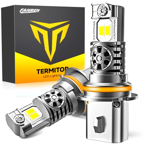 Termitor Newest & Brightest 9004 HB1 Light Bulbs, 33000LM 900% Super Brighter, 1:1 Halogen Size, 60000Hrs Ultra-Long Lifespan, 6500K Cool White Fog Light Bulbs, Plug and Play, Pack of 2