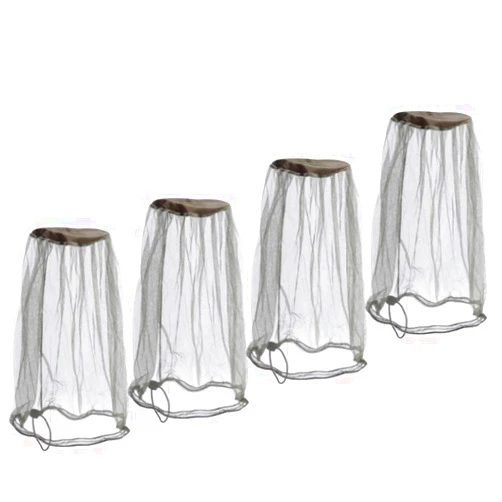 ACKEIVTO Premium Mesh Mosquito Head Net Outdoor Pack of 4 Face Neck Fly Netting Hood