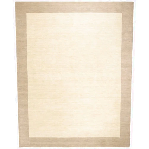 SAFAVIEH Himalaya Collection Area Rug - 8' x 10', Ivory & Beige, Handmade Wool, Ideal for High Traffic Areas in Living Room, Bedroom (HIM587B)
