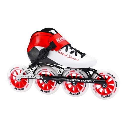 SLJJLHX Inline Speed Skates Adult for Mens Womens, Professional Fitness Racing Skates Adult Male, High Performance Roller Skating, Black