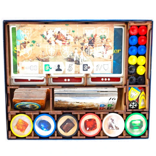 TowerRex Board Game Organizer for Splendor board game box, Cities of Splendor expansion, game tokens, cards, boardgame organizer for Splendor