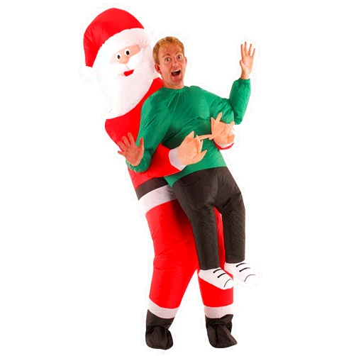 Morphsuits Morph Inflatable Santa Costume Adult, Santa Claus Inflatable Costume, Blow Up Santa Costumes for Adults, Santa Costume