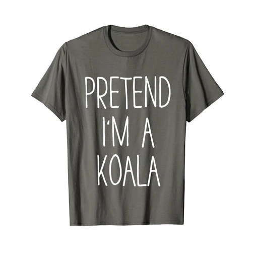 Pretend I'm a Koala Funny Lazy Halloween Animal Costume T-Shirt