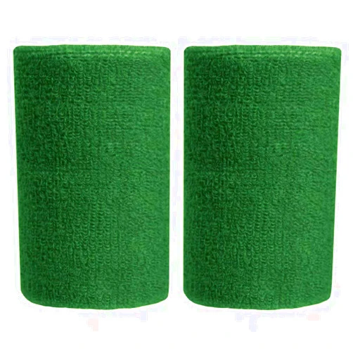 BBOLIVE 4' Inch Wrist Sweatband in 32 Different Neon Colors - Athletic Cotton Terry Cloth - Great for All Outdoor Activity(1 Pair)