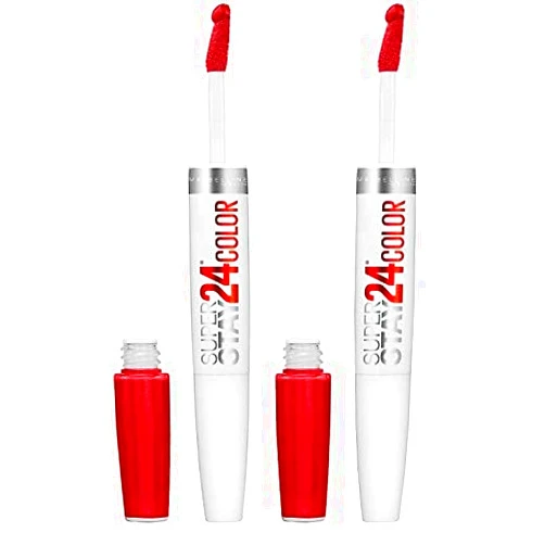 Maybelline New York Superstay 24, 2-step Lipcolor, Eternal Cherry (Pack of 2)