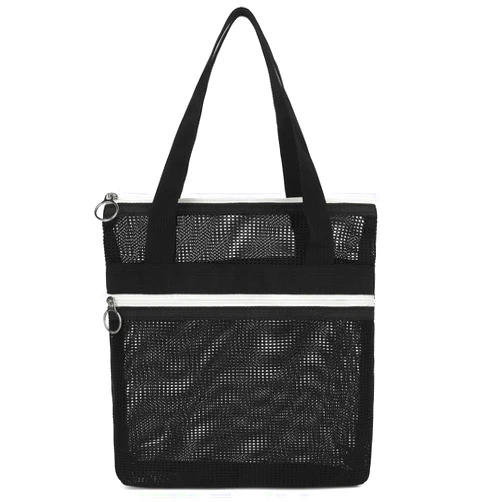 GYEUKHAM Mesh Shower Caddy Portable Shower Bag for Travel, Gym, Camping – Quick-Dry Hanging Toiletry Organizer with Zipper Pockets for Bathroom Essentials (Black)