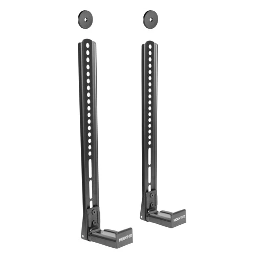 Mount-It! Soundbar Mount for TV and Wall Mounting | 2-in-1 Soundbar Bracket for Back of TV or Wall Mount Installation | Universal Base Fits All Soundbars
