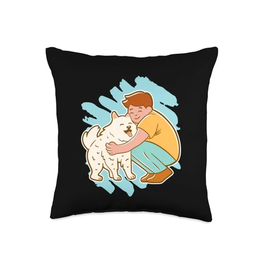 Bäume Meditieren, lustige Bayern Sprüche Puppy with Lord Comic Art for Men Women Children Throw Pillow, 16x16, Multicolor