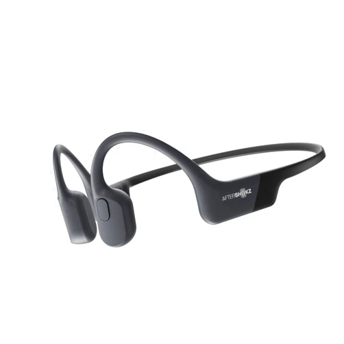 AfterShokz Aeropex - Open-Ear Bluetooth Bone Conduction Sport Headphones - Sweat Resistant Wireless Earphones for Workouts and Running - Built-in Mic Cosmic Black