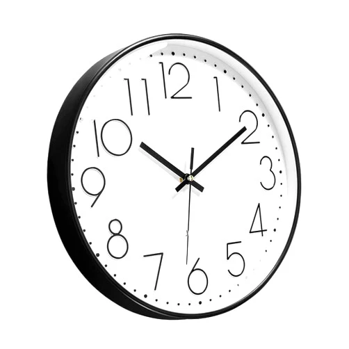 TJWZRKHPM Decoration Modern Wall Clocks Silent Living Room Minimalist Watch Operated Home Decor Luxury Analog Clock Bedroom Office Fashion(Black,10 Inch)