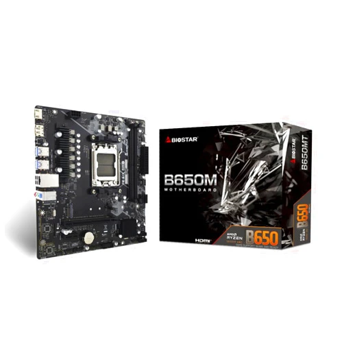 Biostar AM5 Biostar B650MT Motherboard (M-ATX/DDR5/M.2/USB-C)
