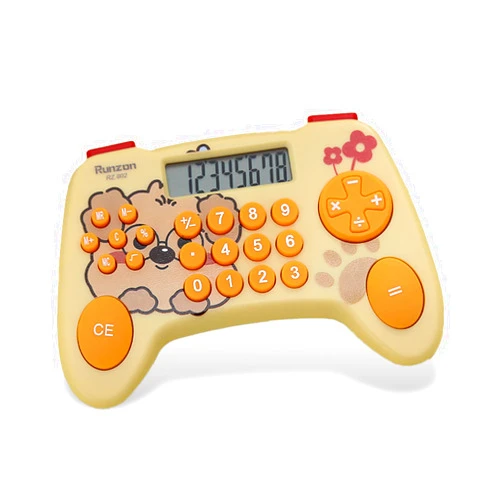TuviKai Yellow calculators Basic for Teachers Basics Office, Electronic Math, Addition, Subtraction, Division, and Multiplication,
