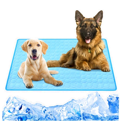 Ktinnead Dog Cooling Mat, Ice Silk Dog Cooling Mat, Washable & Portable Dog Cooling Pad, Safe & Non-Toxic Cooling Pad for Dog Cat, Cooling Dog Mat for Couch, Kennel, Floor or Outdoor (XL, 27.5in×38in)