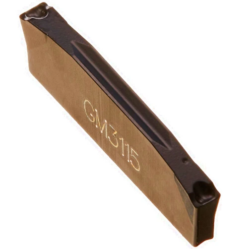 Sandvik Coromant CoroCut 2-Edge Carbide Grooving Insert, GM Geometry, GC3115 Grade, Multi-Layer Coating, 2 Cutting Edges, N123L2-0800-0005-GM, Neutral Cut, 0.315
