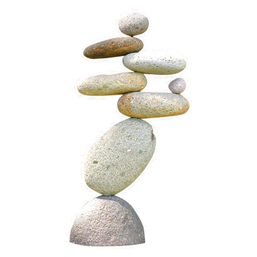 Ancient Graffiti Eight-Stone Balancing Cairn - Indoor/Outdoor Garden Decoration