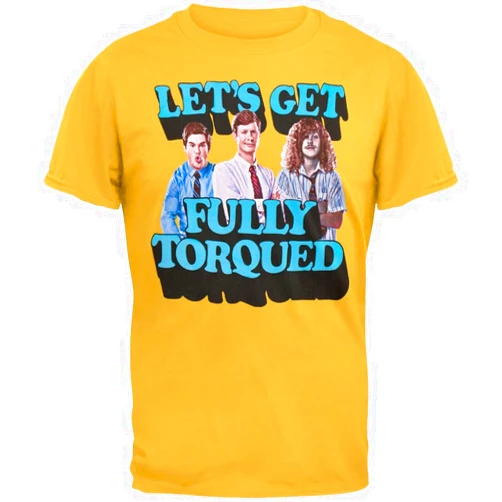 Old Glory Workaholics - Let's Get Fully Torqued Yellow Mens T Shirt