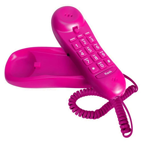 Blue Donuts Slimline Purple Colored Phone for Wall Or Desk with Memory