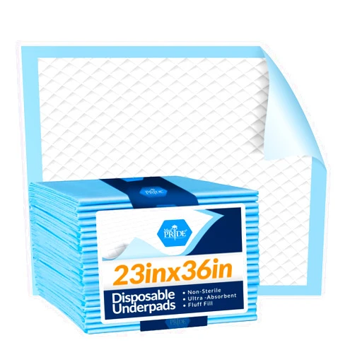 MED PRIDE Disposable Underpads 23'' X 36'' (25-Count) Incontinence Pads, Chux, Bed Covers, Puppy Training | Thick, Super Absorbent Protection for Kids, Adults, Elderly | Liquid, Urine, Accidents