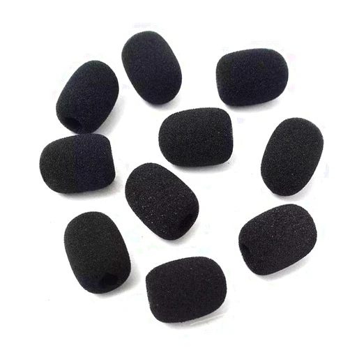 DTREELS 10pcs Mini Foam Microphone Windscreens,microphone Cover Foam,headset Microphone Pads,lapel Headset Microphone Windscreens,foam Microphone Covers,high Density Foam Mic Covers for Headset Protection