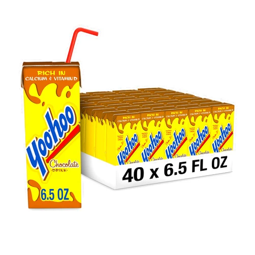 Yoo-hoo Chocolate Drink, 6.5 fl oz boxes, 10 count (Pack of 4)