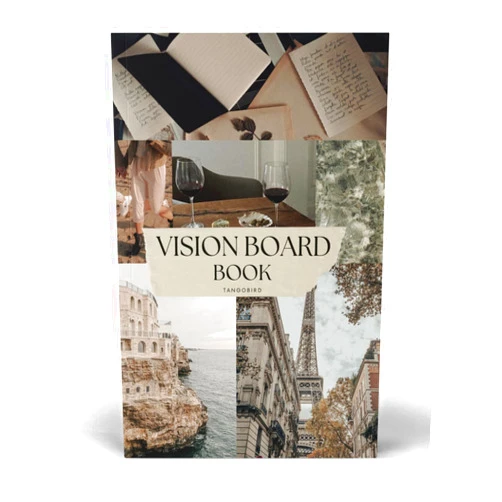 Tangobird Vision Board Book: Clip Art Images & Words in All Categories, for Visualizing Your Goals & Dream Life, Inspirational Pictures for Collage Making & Scrapbooking