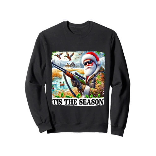 Jackalope Clothing Co. Tis The Season Santa Duck Hunting Sweatshirt