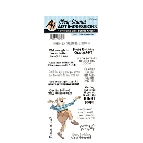 ART IMPRESSIONS LAUGH LINES STAMP DANCE