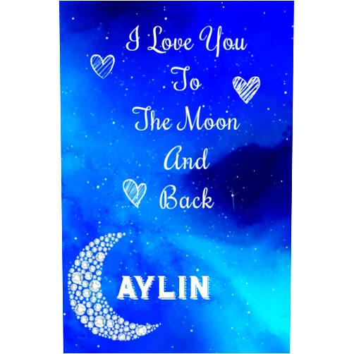 By Trlen Chhan (Author) Aylin - I Love you to The Moon and Back: Aylin Personalized Journal Notebook Gift For Your Wife Or Girl Friend - Gifts For Her with Moon Diamond
