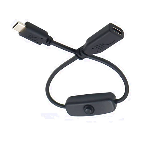 chenyang USB C Power Switch Extension Cable USB C Male to Female with On/Off Power Switch Button DC 5V Power Extension Cable for Laptop Keyboard Raspberry Pi 4B(USB C to C Cable not Work)