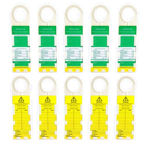 OMGTMD Scaffold Status Holder and Safety Inspection Tags - Do Not Use Scaffold - 10 Pcs