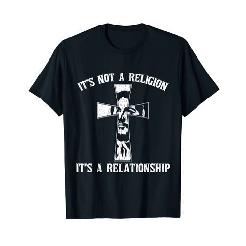 Gospel Christian Gift Apparel.USA It's Not Religion It's Relationship Jesus Christian Faith T-Shirt