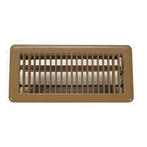 Rocky Mountain Radar Rocky Mountain Goods Floor Register 4X12 (Duct Opening Measurements) - Heavy Duty Walkable Register - Premium Finish - Easy Adjust air Supply Lever - 4 inch by 12 Inch Floor Vent (Brown)