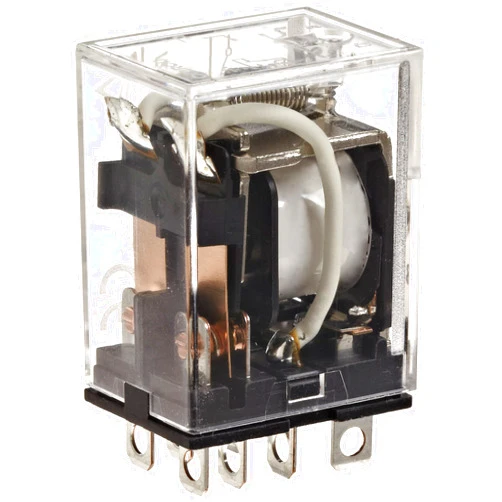 Omron LY2-AC12 General Purpose Relay, Standard Type, Plug-In/Solder Terminal, Standard Bracket Mounting, Single Contact, Double Pole Double Throw Contacts, 106.5 mA at 50 Hz and 91 mA at 60 Hz Rated Load Current, 12 VAC Rated Load Voltage