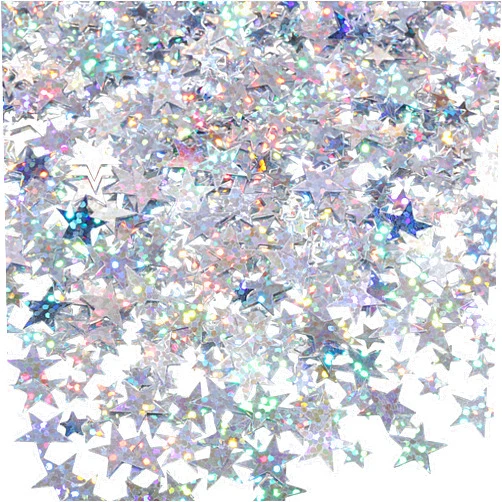 HESTYA 60g Star Confetti Glitter Star Table Confetti Metallic Foil Stars for Party Wedding Festival Decorations(Glitter Silver,10mm and 6mm)
