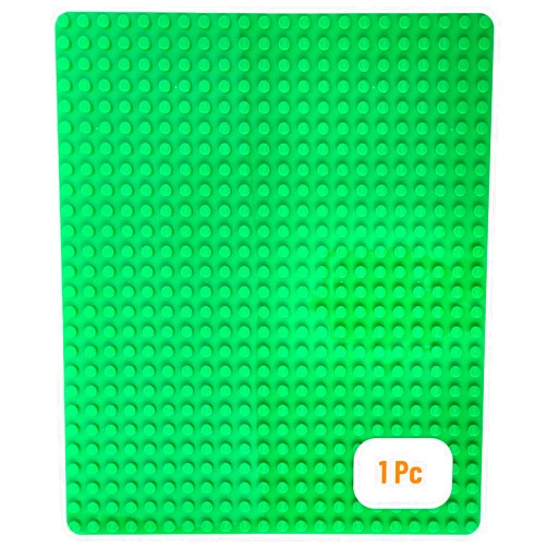 Strictly Briks Compatible with Lego Classic Big Briks Stackable Baseplates, Large Pegs for Ages 3 and Up, 100% Compatible with All Major Brands, Green, 1 Piece, 13.75