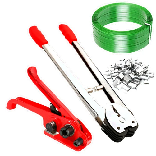 Suninlife Banding Strapping Kit - PET Pallet Strapping Kit, Heavy Duty Packaging Strapping Banding Tool Include Strapping Tensioner Tool, Sealer Tool, 5/8