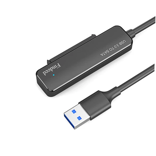 Findeed SATA Cable-Sata Cable for Hard Drive, Sata Data Cable USB 3.0 Type A to SSD and HDD 5Gbps SATA Adapter Cable for iPad/TV/PC/MacBook