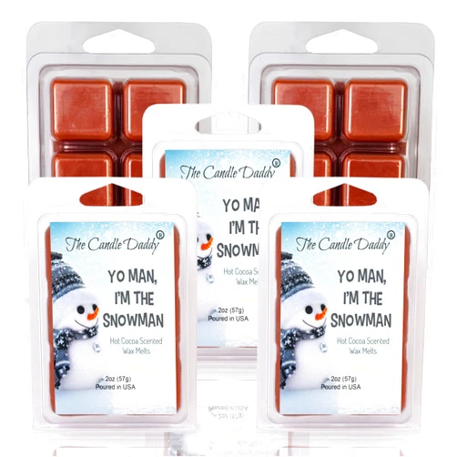 The Candle Daddy Yo Man, I'm The Snowman - Winter Hot Cocoa Scent - Maximum Scented Wax Cubes/Melts- 5 Packs -10 Ounces Total- 30 Cubes
