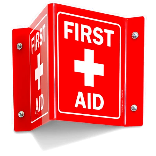 SmartSign - S2-0298-RD-AV-06 “First Aid” Projecting Sign | 5