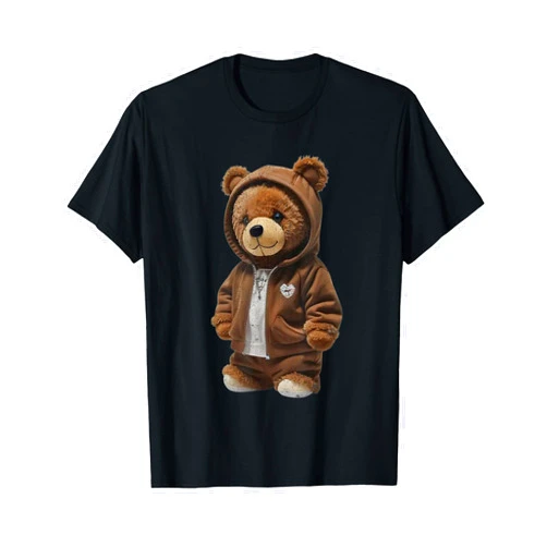 Bria Mathews Cute Plush Bear in Brown Outfit T-Shirt