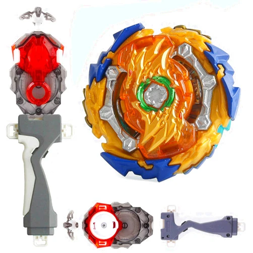 DWIN Bey Battling Toys Burst Booster GT Starter B-139 Wizard Fafnir Rt Rs Sen Battle with B-184 Custom String Bey Launcher LR Left+Right Spin & Launcher Grip Spinning Top Toys Set