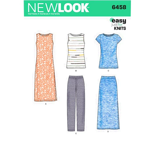 NEW LOOK Patterns Misses' Easy Knit Separates A (10-12-14-16-18-20-22) 6458