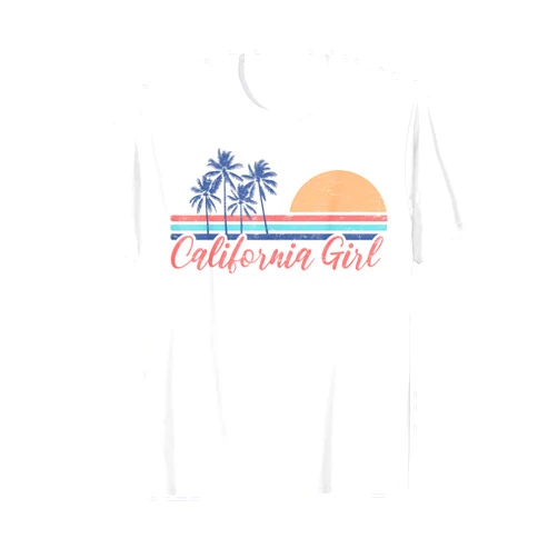 California Girl Cute Cali Girl Retro Beach Designs California Girl Cute Cali Girl Retro Beach Summer Vacation T-Shirt